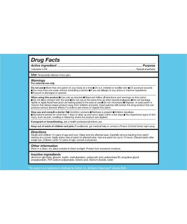 TheraCare Maximum Strength Pain Relief 4% Lidocaine Patch White 5 Count - Fast-Acting Pain Relief - Buy Online on GoSupps.com