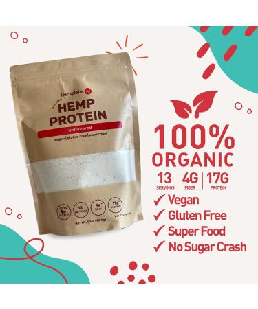 hemplete Hemp Vegan Protein Powder for Heart and Brain Health Easy to Digest Powder Drink with Plant Protein for Muscle Building and Recovery 9 Essential Amino Acids (Unflavored and Choco) 10oz - Buy Online on GoSupps.com