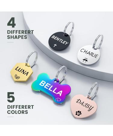 Yehanti Personalized Dog Tag - Engraved Stainless Steel ID for Dogs Cats & Puppies | Custom Name Phone & Address | International Shipping - Buy Online on GoSupps.com