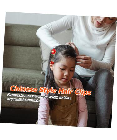2 Pairs children's hanfu hairpin qipao hair accessories asian hair accessories chinese new year hair bow asian hair pins vintage hair clips Children Hairpins flowers Baby - Buy Online on GoSupps.com