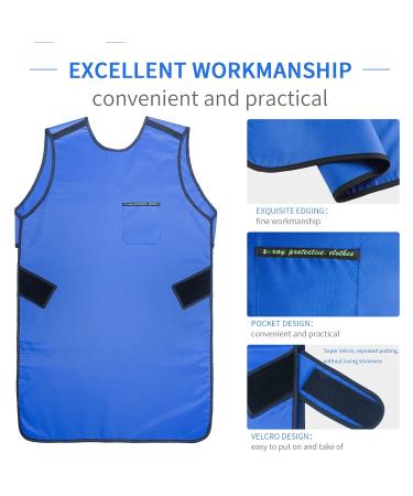 ANNWAH 0.5mmPb X-Ray Apron with Thyroid Shield Collar - Lightweight Dental Lead Apron in Blue - Buy Online on GoSupps.com