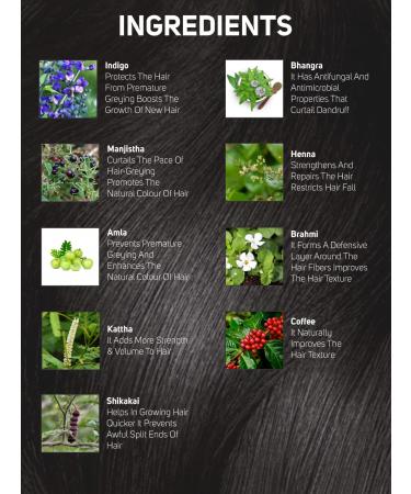 Vegetal Safe Color - Soft Black 25g | Certified Organic Chemical-Free Allergy-Free Beard Hair Color for Men - No Ammonia Formula - Buy Online on GoSupps.com