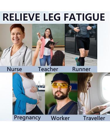Buy MD Compression Socks (15-20mmHg) for Men & Women - Knee High Cushioned Support for Running Travel Medical Use Edema & Varicose Veins - 6 Pairs (3 Black 3 White - Buy Online on GoSupps.com