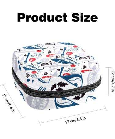 HomeDecorZone Fish Period Bag - Portable Sanitary Napkin Storage Pouch for Teen Girls - Multicoloured Feminine Product Organizer - Buy Online on GoSupps.com