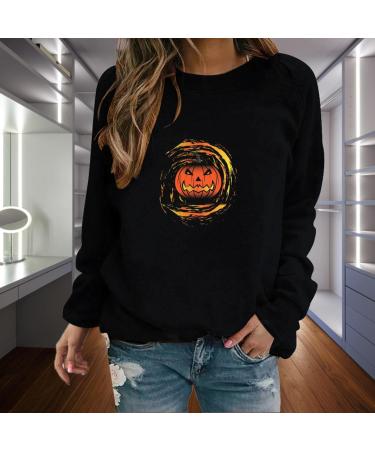 Shop Elegant Women's Halloween Print Sweater | Creoqiji Casual Long Arm Glitter Top - XXL - Buy Online on GoSupps.com
