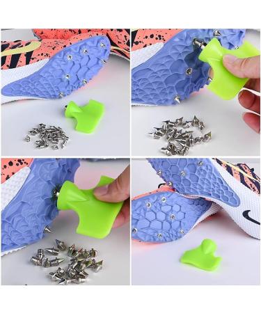 SUIGREOY 1/4 Inch Carbon Steel Track Spikes - 110 Pack | Lightweight Spikes for Track & Field Sprinting - Black/Gold - Buy Online on GoSupps.com