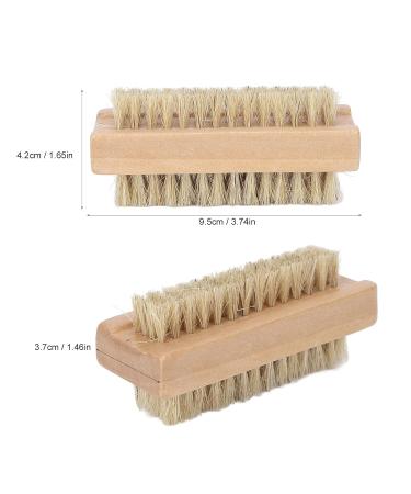 Buy Wooden Nail Brush - Double-Sided Pig Bristle Fingernail & Toenail Cleaner for Manicure & Pedicure | International Shipping - Buy Online on GoSupps.com