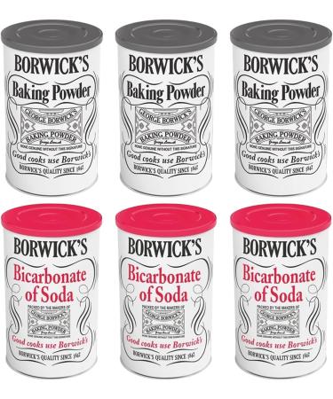 Baking Powder Bundle with Borwick's Baking Powder 100g x3 and Bicarbonate Of Soda 100g x3 (Pack of 6 Bundle) - Buy Online on GoSupps.com