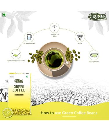 Green Coffee 100% natural - Lemon Flavor - 30 Sachets - Buy Online on GoSupps.com