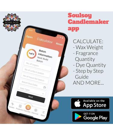 Soulsoy Candle Dye Coloring: 16 Vibrant Chips for 400 Candles - Soy Wax Color Dye - Natural Candle Making - Mobile App for Multicolor Effects - Buy Online on GoSupps.com