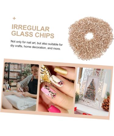 Healeved 1 Nail Gravel Lithops Nail Accessories Diamond Drawing Charms Irregular Nail Charms Nail Art Supplies Nail Art Decors Crushed Decor for Nail Art Glass 20.00X12.00X2.00CM Golden - Buy Online on GoSupps.com