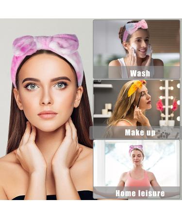 Shindel 8PCS Coral Fleece Makeup Headbands - Bow Hair Bands for Women - Spa, Shower, Sports, Yoga - Buy Online on GoSupps.com