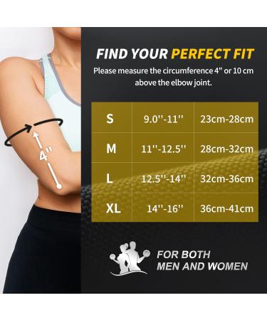 CAMBIVO Elbow Support - 1 Pair, Tennis & Golfers Elbow Sleeve for Men & Women, Arm Compression Brace for Sports, Pain Relief - Black - Buy Online on GoSupps.com