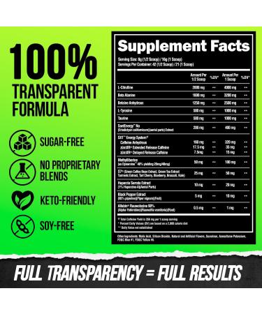 ALPHA LION Superhuman Extreme High Stim Pre Workout Powder Beta Alanine L-Taurine & 356mg Tri-Source Caffeine for Sustained Energy Nitric Oxide & Citrulline for Pump (21 Servings Sour Gummy Bear) - Buy Online on GoSupps.com