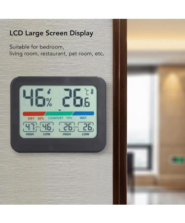 GLOMORA Digital Hygrometer & Thermometer | LCD Temperature & Humidity Monitor with Magnetic Back - Accurate Indoor & Outdoor Readings - Buy Online on GoSupps.com