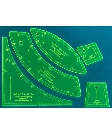 Quilter's Paradise Slit N Sew Double Wedding Ring Set Templates - Acrylic, none 1
