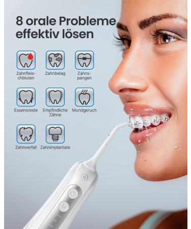 Renpho Wireless Mouth Shower - 4 Cleaning Modes 5 Nozzles IPX7 Waterproof | Portable Oral Care & Dental Care Solution - Buy Online on GoSupps.com
