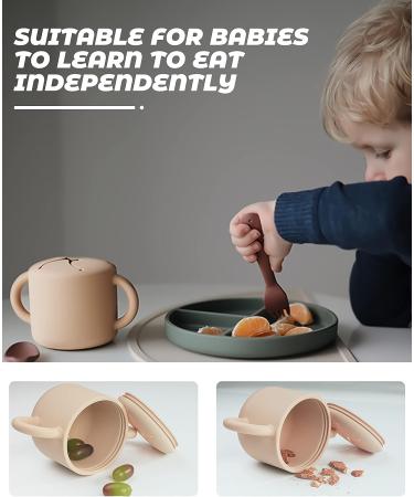 DF DUALFERV Toddler Snack Cups | Baby Snack Containers - Beige - Buy Online on GoSupps.com