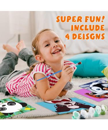 Labeol 4 Paint by Numbers Kit for Kids and Adults - DIY Acrylic Oil Painting Set - Beginner Crafts - Perfect Gift Decor - 8x8 (Chic) - Buy Online on GoSupps.com