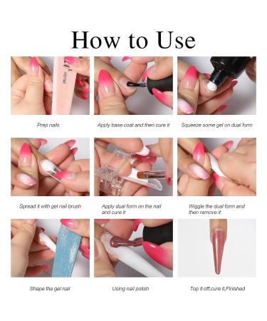 NAISKA 120pc Dual Press Coffin Nail Forms Set | Extra Long Nail Tips Extension Kit with 12 Sizes dual-Ended Polygel Brush, Clear Nail Molds, Professional Nail File | Acrylic Gel Coffin Nails Form - Buy Online on GoSupps.com