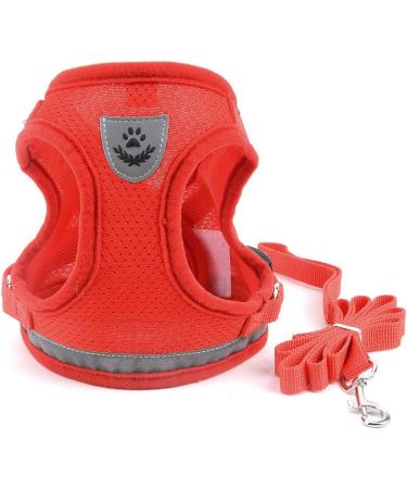 Zunea No Pull Dog Harness for Small Dog Reflective Breathable Soft Mesh Padded Step-in Vest Harness Leash Set Puppy Girl Dog Cat Lead for Daily Walking Running Training - (Red S) S (Pack of 1) red - Buy Online on GoSupps.com