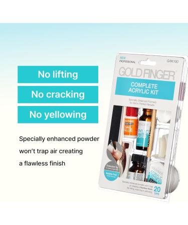 GoldFinger Professional Complete Acrylic Kit Full Manicure Set with Acrylic Clear Powder and Liquid Extended Tip Variety & Enhanced Essential Tools Nail Glue Included - Buy Online on GoSupps.com