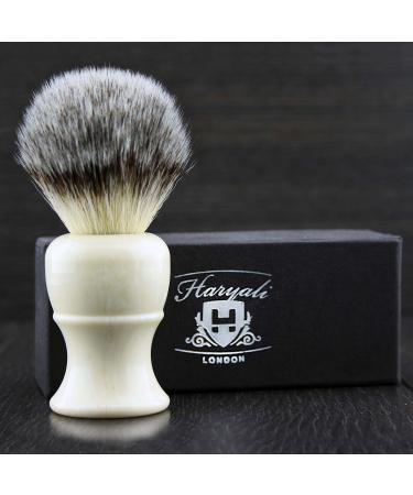 Haryali hand assembled synthetic soft razor brush high grade resin handle) for sensitive skin sophist collection elegantly designed by haryali london.