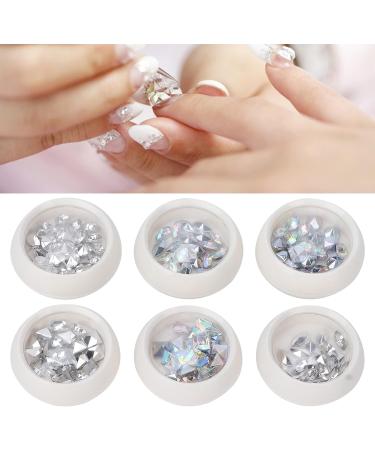 Nail Decoration Rhinestones Nail Art Making Dotting Crystal Decals 6 Boxes Nail Glitter Glass Stones Nail Art Rhinestone Manicure Craft Decor Nail Art Supplies - Buy Online on GoSupps.com