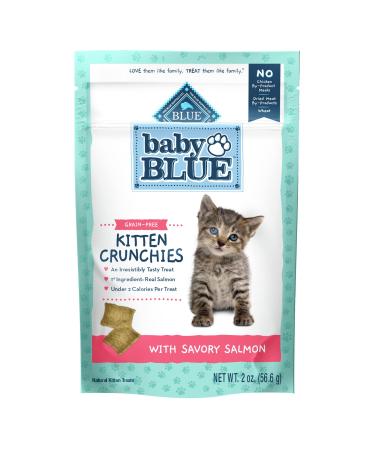 Blue Buffalo Baby Blue Crunchies Natural Grain Free Savory Salmon Kitten Treats 2 Ounce (Pack of 1)