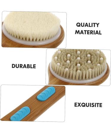 BCOATH Bamboo Handle Bath Cleaner Brush - Double-Sided Scrubber for Shower and Body Scrubbing - Buy Online on GoSupps.com