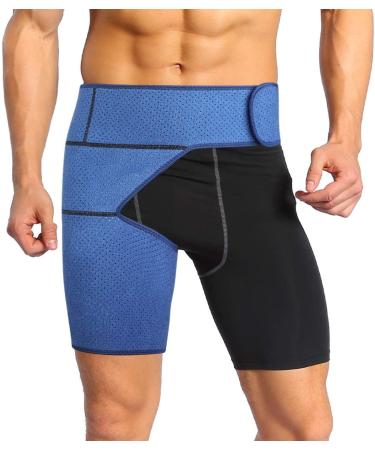 Thigh Bandage Compression Hip Thigh Bandage Hip Support Adjustable Neoprene Groin Support Bandage with Non Slip Strap for Thigh and Sciatic Nerve