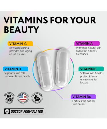 Biotin 10 000 mcg with Collagen & Keratin and Mullein Leaf Lung Support Drops Bundle Hair Skin and Nail Vitamins Plus Lung Cleanse and Respiratory Detox for Men and Women 60 Caps and 2 oz - Buy Online on GoSupps.com