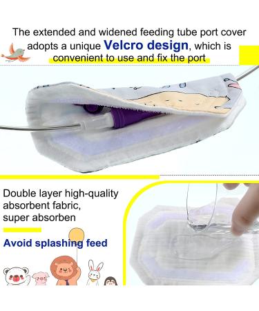4 Pack Soft Feeding Tube Port Covers with Hoop and Loop Strap - Reusable for Kids and Adults - Buy Online on GoSupps.com