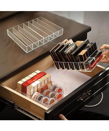 Osmond 2X Eyeshadow Palette Organizer - 7 Sections Divided Makeup Acrylic Palette Holder for Makeup Vanity Cosmetics - Buy Online on GoSupps.com