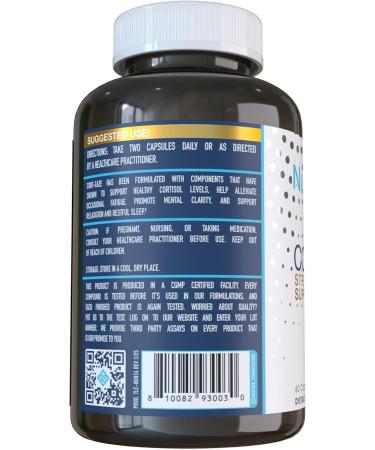 NuEthix Formulations Cort-Eaze - Cortisol Supplement - Health Support Supplement with Ashwagandha L-Theanine & Rhodiola Rosea - Relaxation and Deep Sleep 60 Capsules 30 Servings - Buy Online on GoSupps.com
