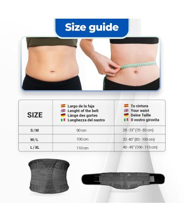 Jebolt Back Bandage - Lumbar Support Belt for Pain Relief & Injury Recovery | S/M Size - Ideal for Training & Work - Buy Online on GoSupps.com