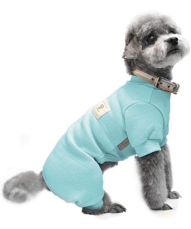 TONY HOBY 4 Legged Thermal Cotton Dog Pajamas - X-Large Light Blue Onesies for Small to Medium Dogs - Buy Online on GoSupps.com