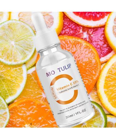 25% Vitamin C Serum with Hyaluronic Acid and Vitamin E - Dark Spot Treatment - Anti-Aging - 1FL OZ - Buy Online on GoSupps.com