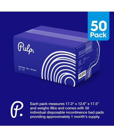 50-Pack Pulp Quilted 36x36 Disposable Incontinence Underpads | High Absorbency Waterproof Bed Pads for Babies, Children, Adults, Elderly - for Mattress, Sofa & Chair - Buy Online on GoSupps.com