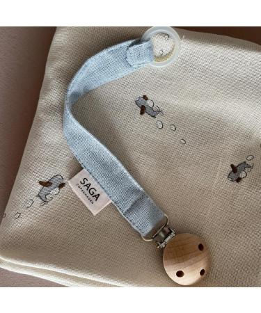 SAGA Copenhagen Pacifier Chain Pala (Dream Blue) - 100% Organic & Sustainable GOTS-Certified | 2x17cm | International Shipping - Buy Online on GoSupps.com