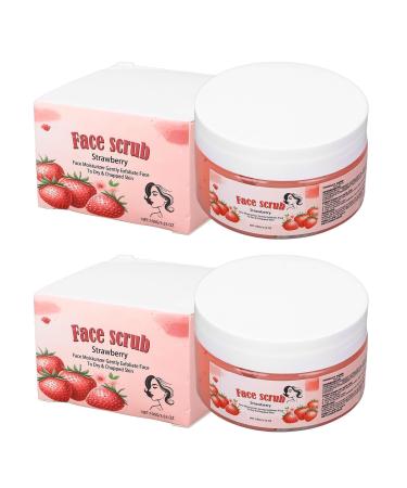 Aoaoy Facial Scrub 2 Pcs Organic Face Scrub Moisturizing Plant Extracts Face Scrubber Exfoliator Remove Dead Skin Deep Cleansing Exfoliating Faces Scrub for Women Men