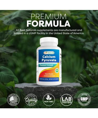 Best Naturals Calcium Pyruvate Powder 8 OZ (8 OZ (Pack of 1)) 8 Ounce (Pack of 1) - Buy Online on GoSupps.com