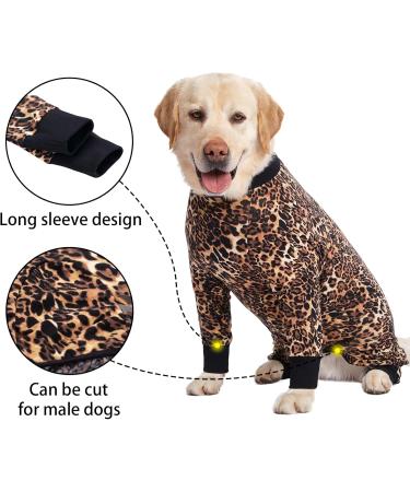 AXCIMOND Dog Recovery Suit for Dogs - Post-Surgery Body Cover - Long-Sleeved Wound Protection for Dogs - Comfortable Alternative to E-collars - 2XL Leopard Design - Buy Online on GoSupps.com