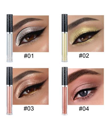 MAEPEOR Liquid Glitter Eyeshadow Set - 12 Metallic Shimmer Colors Waterproof & Long Lasting | Quick-Drying Sparkling Eye Shadow - Buy Online on GoSupps.com