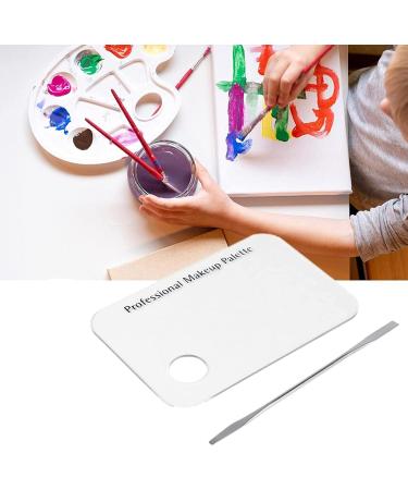 Clear Acrylic Makeup Mixing Palette with Stainless Spatula Set - Buy Online on GoSupps.com