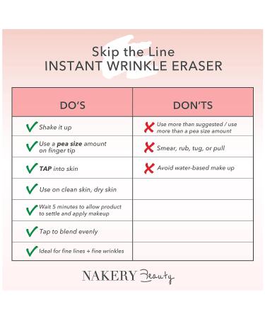 Nakery Skip the Line Instant Wrinkle Eraser - Visibly Reduces Wrinkles & Fine Lines Instantly - Buy Online on GoSupps.com