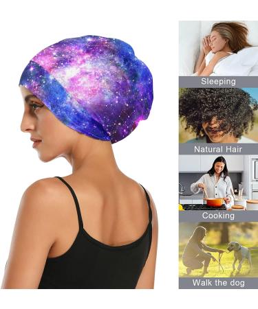 JUAMA Galaxy Night Sleep Cap - Satin Lined Slouchy Beanies for Women - Buy Online on GoSupps.com