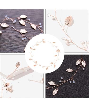 Minkissy Rose Gold Leaf Hair Vine - Bridal Headband & Wreath for Bridesmaids | Elegant Wedding Hair Accessories - Buy Online on GoSupps.com