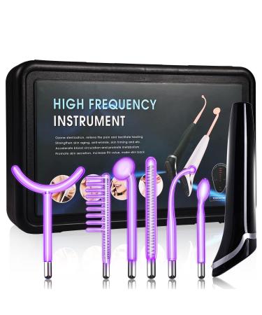 Upgrade High F - Requency Facial Wand, Yofuly Portable Handheld High F requency Skin Care Machine with 6 Pcs Wand - Violet
