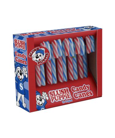 SLUSH PUPPY CANDY CANES - Blue Raspberry And Cherry Flavour Candy Canes -VEGAN (20 CANDY CANES)